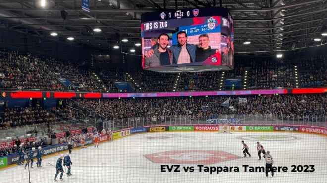 EVZ vs Tappara Tampere CHL semi-final 2023
